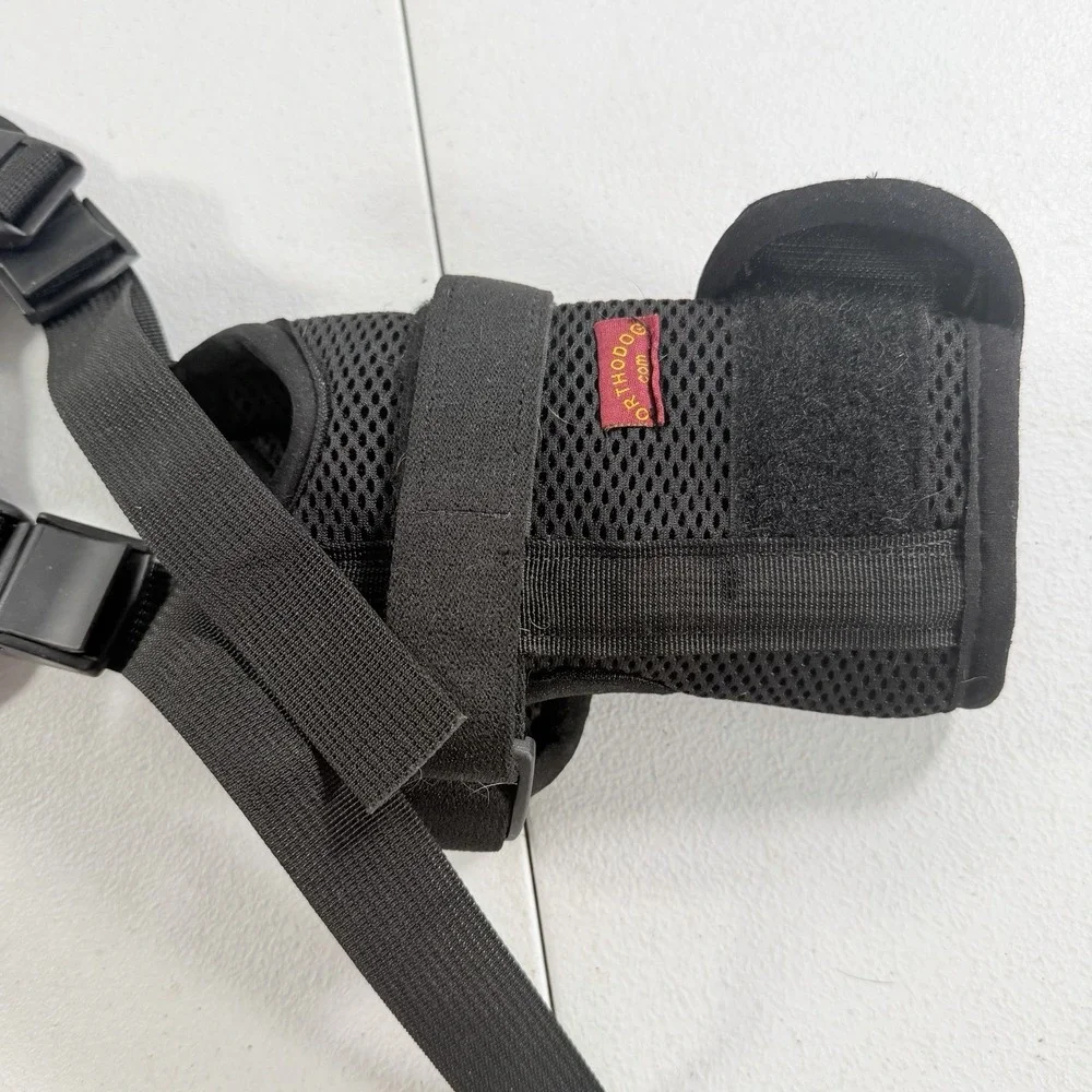 Ortho Dog Right‎ Knee Brace Black Measurements Pictured